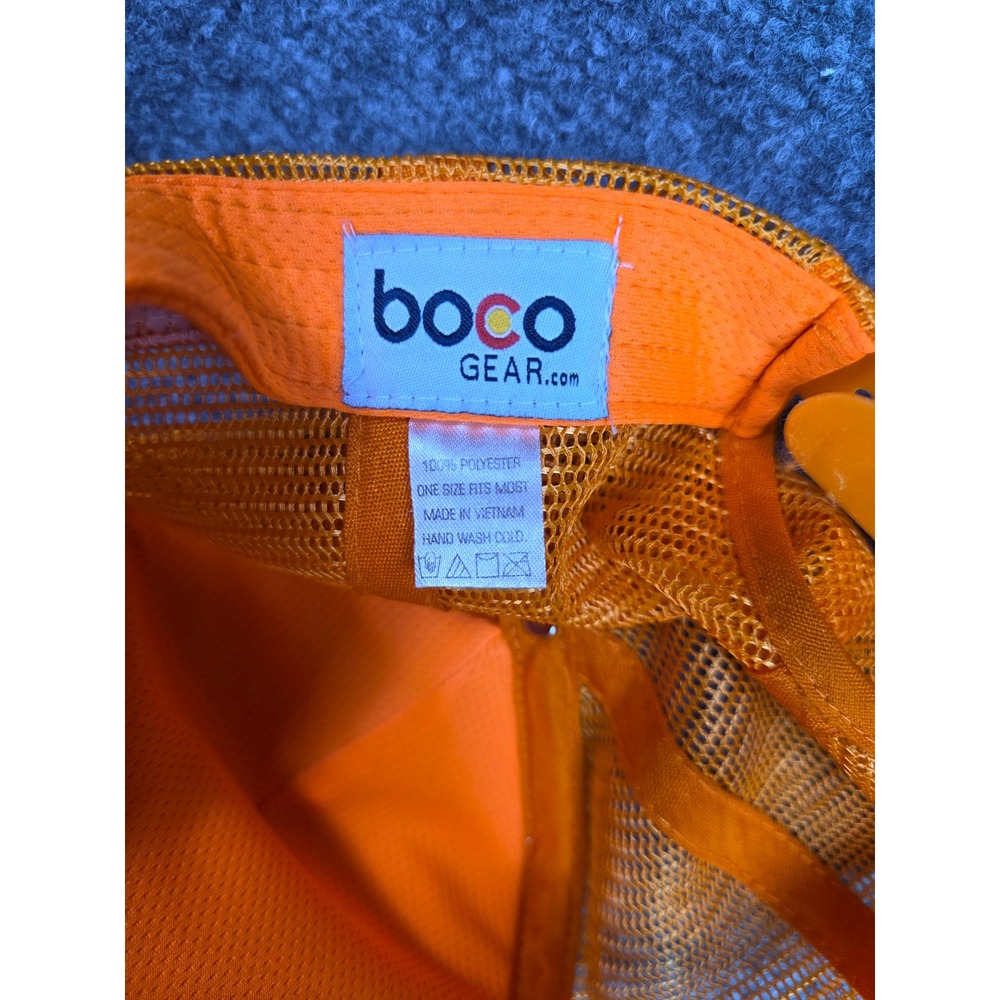 Boco Gear Trucker Hat Unisex OSFA Orange Ragnar Relay Volunteer Sunset Mesh Cap - Picture 6 of 6